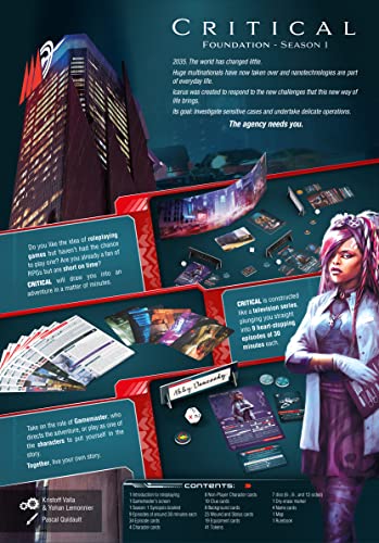 GIGAMIC Critical: Foundation (Season 1) | Role-Playing Game for Teens and Adults | Ages 14+ | 2 to 5 Players | 30 Minutes