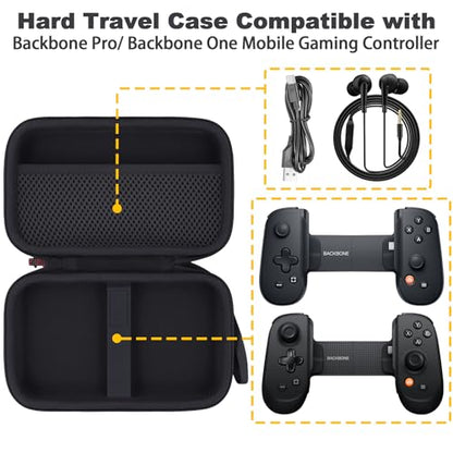 khanka Case for Backbone Pro/Backbone One iOS Mobile Gaming Controller,Carrying Case Compatible with Backbone Pro/One iOS Mobile Gaming Gamepad/Controller - color: Black