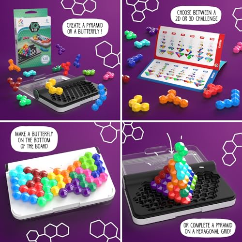 SmartGames IQ Six Pro Travel Game for Kids and Adults, a Skill-Building Brain Game - Brain Teaser for Ages 8 & Up, 120 Challenges in Travel-Friendly Case