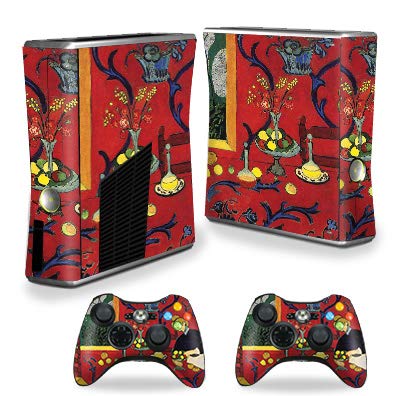 MightySkins Skin Compatible with Xbox 360 S Console - Harmony in Red | Protective, Durable, and Unique Vinyl Decal wrap Cover | Easy to Apply, Remove, and Change Styles | Made in The USA - color: Harmony In Red