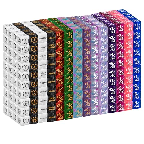 500 Pieces MTG Counter Bulk Keyword Counters Life Counter Tokens Dice Buff Tokens Compatible with Magic Card Game Accessories CCG Creature Stats (Runestone) - style: Runestone