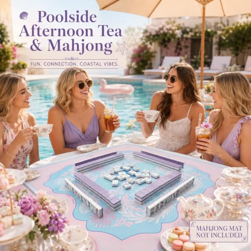 Purple American Mahjong Set, 168 Premium Melamine Tiles with 12 Jokers, Luxury Gift Box Mahjongg Set for Women, Moms & Grandmas, Portable Board Game for Girls’ Night & Weekly Clubs - color: Purple