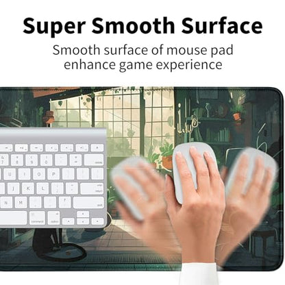 Card Mat for MTG & TCG Playmat,Black Cats | 24" x 14" Non-Slip Card Game Mat with Stitched Edges, Waterproof Desk Table Mat & Oversized Mouse Pad for Gaming & Office