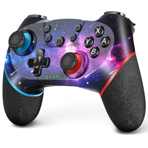 AceGamer【Upgraded Wireless Controller for Nintendo Switch/Lite/OLED/Windows, [No Drifting] Hall Effect Joystick for Nintendo Switch Controllers with Wake Up/Turbo/Vibration/Back Buttons (Galaxy) - color: Galaxy