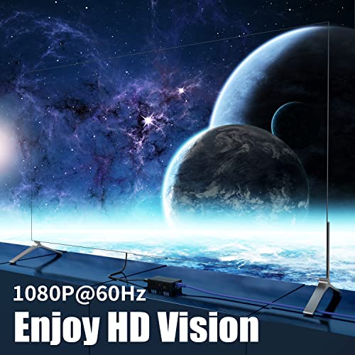 HDMI Extender Splitter 1x7 1080P@60Hz Over Cat 5E/6/7 Ethernet Cable 165ft | Support EDID Copy POC Function (1 in 7 out), for Church, Classroom, Business Activity, Multi Video Displays - size: 1x7 1080P 165ft