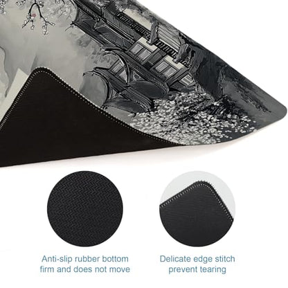 Large Mouse Pad for Desk, Gaming Mousepad XL Extended, Japanese Desk Mat Non-Slip Rubber Base, Big Computer Keyboard Mat Protector for Home&Office, 31.5x11.8in, Cherry Blossom - color: Cherry Blossom