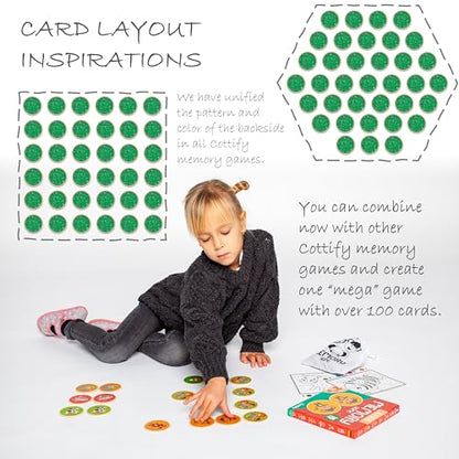 Montessori-Inspired Wooden Matching Game for Toddlers 2-4 Years - Durable, Scratch-Resistant 36 Card Set, Includes Carry Bag - Memory Game for Toddlers 2-4 Years - Cognitive Verbal Skills Development - size: Animals 36 cards