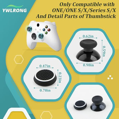 4Pack Thumbsticks for Xbox Series S/X Thumbstick Replacement forXBOX One/One S/X Sticks Caps Accessories with Repair Tools/Protective case