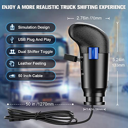 aikeec USB Gearshift Knob from a Man Truck ATS ETS for Logitech G29 G27 G25 G920 H Gearshift Shifter Knob for ATS ETS2 Games AI PC … | USB gear shift knob for ATS/ETS2 truck simulation, compatible with Logitech G25 G27 G29 G920 shifters for PC sim gaming
