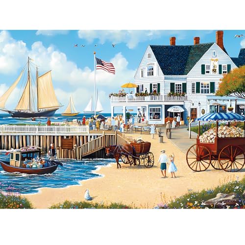 Jigsaw Puzzles 300 Pieces for Adults White Villa Puzzle 300 Pieces Adult Puzzles Games for Kids Ages 8-10 10-12 Recycled Cardboard Puzzle Pieces Family Challenging Game 20.5x15IN - style: White Villa