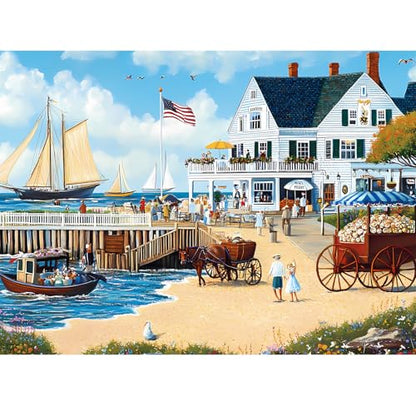 Jigsaw Puzzles 300 Pieces for Adults White Villa Puzzle 300 Pieces Adult Puzzles Games for Kids Ages 8-10 10-12 Recycled Cardboard Puzzle Pieces Family Challenging Game 20.5x15IN - style: White Villa