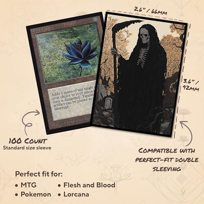 Grim Reaper 2 - MTG Card Sleeves, 104ct, Standard Size, Textured | Perfect for Double Sleeving, Smudge Resistant Matte Back, Standard 66x92mm - Compatible with Magic The Gathering & TCG Cards - color: Grim Reaper 2, size: Textured