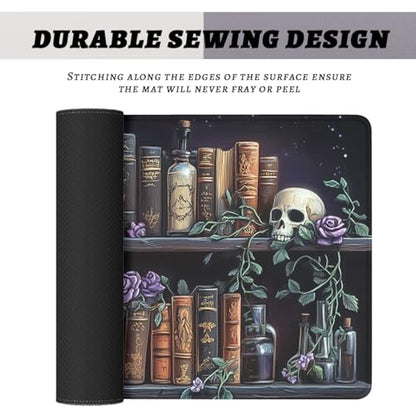 Books Mouse Pad Gothic Fantasy Roses Potion Skull Mousepad Extended Large Laptop Keyboard Non-Slip Rubber Base with Stitched Edges Office Computer Keyboard Laptop 31.5x11.8 Inch - color: Books_05, size: 31.5L x 11.8W inches