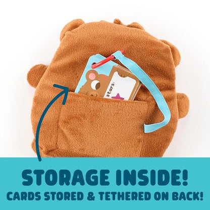 Chuckle & Roar Sensory Seek & Find Scavenger Hunt Bear – Plush Travel Toy with Hidden Objects, 40 No-Reading Challenge Cards, Sensory Activity for Focus & Calm, Toddler Gift Ages 3+ - style: Brown Bear