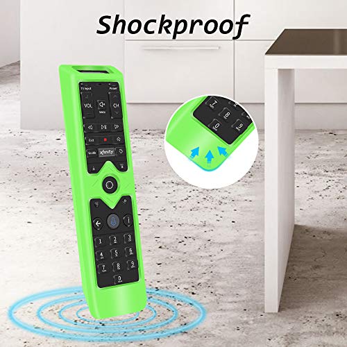 Remote Case Covers Holder for Xfinity Remote Control,Silicone Protective Case Skin for XFinity Comcast XR15 Voice Control Remote,[Thicken Layer] Shock-Absorption Bumper Remote Back Covers-Glowgreen - color: Glowgreen