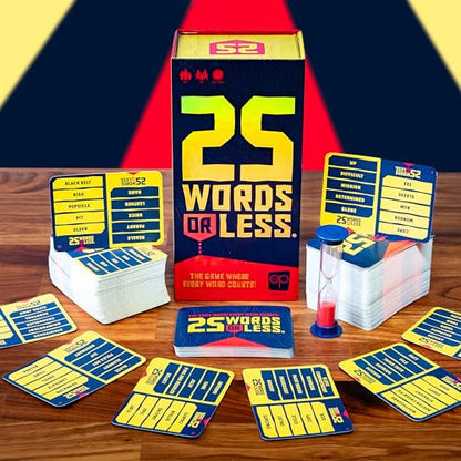 25 Words or Less Board Game, Figure Out the Secret Words Before Time Runs Out, 300 Cards, Timer & Countdown Board Included, Fast-Paced Party Game for Families & Adults,Fun for Game Nights & Gatherings
