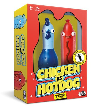 Big Potato Chicken vs Hotdog Action Party Game for Kids and Adults | Flip Your Sling'em, Silly Board Game, Head-to-Head Flipping Duel, Fast & Funny, 2+ Players, Ages 8+, Yard and Outdoor Game - style: Chicken vs Hotdog 2024 Edition