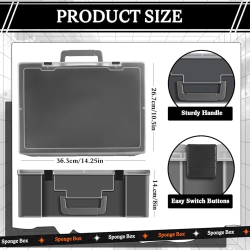 2 Pcs Miniature Storage Figure Case 144 Slot Sturdy Figurine Miniature Carrying Case with 3 Foam Layer (2 Pre Cut Trays 1 Pick Pluck Tray) Compatible with Wargame(Black) - color: black