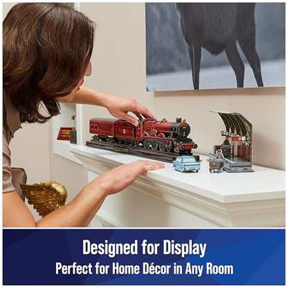 4D Build Harry Potter Hogwarts Express 3D Puzzle Model Kit for Adults | 181 Premium EPS Foam Pieces, No Glue or Tools Required, Home Decor Collectible Figure for Display, Screen-Free Hobby Ages 12+ - style: 3D Model, Themed, Pop Culture Replica