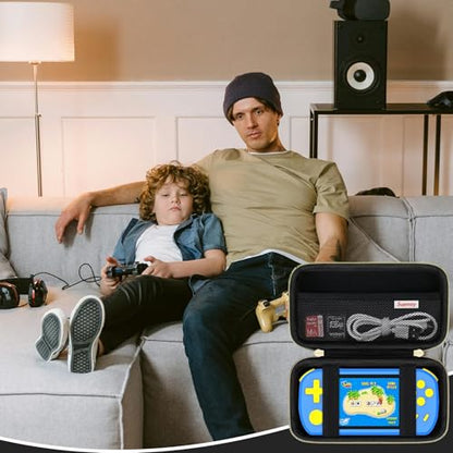 Supmay Carrying Case Compatible with CCTU / TEBIYOU Kids Handheld Games Preloaded 218 Retro Video Games, Portable Gaming Electronic Toys Storage Holder Travel Bag with Mesh Pocket, Black(Cube) - color: Black Cube