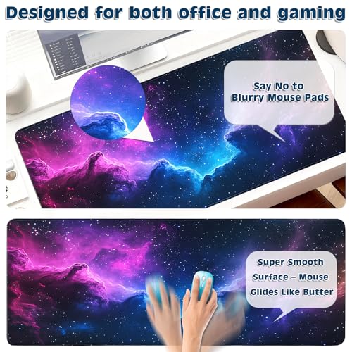 Gaming Mouse Pad, Desk Mat for Keyboard and Mouse, Large Mouse Pad for Desk, Computer Mousepad - color: Starry Sky 5