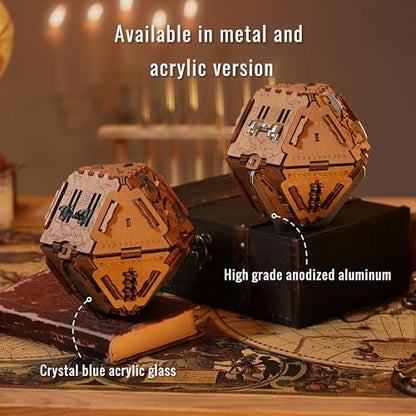 Puzzle Potato Philosopher's Stone Puzzle Box - 3D Brain Teaser Puzzle for Adults - Wooden Treasure Chest - Money Puzzle Box for Cash Gift - Escape Room Game (Metal) - color: Philosopher's Stone(metal)