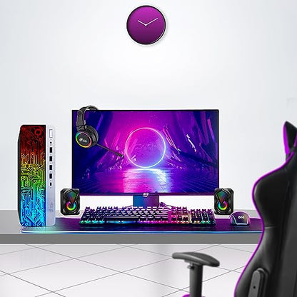 HP RGB Gaming Desktop PC Bundle - Intel Core i7 6th Gen, 16GB DDR4 Ram, 1TB SSD, Radeon RX - 550 4GB GDDR5, New 24 Inch Monitor - Prebuilt Gaming Computer, RGB Set - Windows 11 Pro (Renewed)
