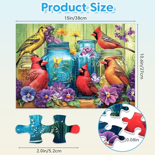 4-Pack 100 Piece Puzzles for Kids Ages 4-6 6-8 Popsicles Birds Dolphin Cat Large Puzzles for Kids 8-10 Years Old 100 Piece Jigsaw Puzzles for Seniors Adults Toddler Children Learning Educational Toys - style: Birds Dolphin Cat