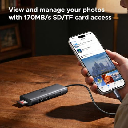 UGREEN USB C Docking Station Dual Monitor, 9-in-1 Aluminum Dock with 2xHDMI | Dual 4K@60Hz, 5Gbps USB-A&C Data Ports, 100W PD, SD/TF 170MB/s, Revodok Pro Laptop USB-C Dock for HP, Thinkpad, Dell and More