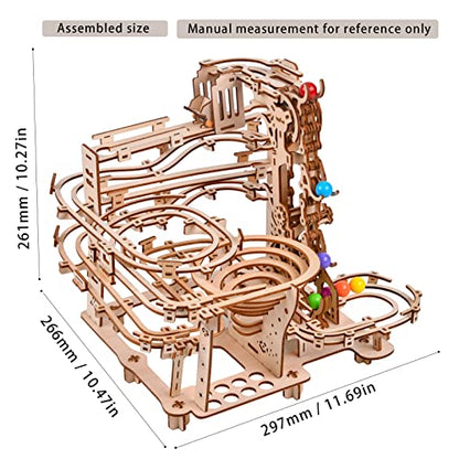 3D Wooden Puzzles Marble Run Chain Kit, Wood Creative Mechanical Puzzles Assembly Model Building Kits to Build for Adults & Kids, DIY Wooden Puzzle Hobbies Toys for Adults &Teens Gifts - size: 335Pcs