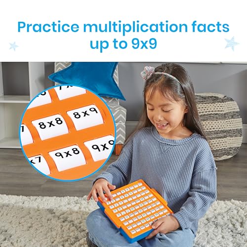 hand2mind Multiplication Practice Board, Math Facts Games, Elementary Math Manipulatives, Educational Toys, Kids Learning Toys, Number Centers for Classroom, Multiplication Table Learning Activities