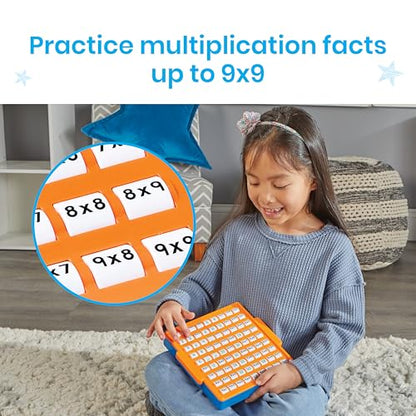 hand2mind Multiplication Practice Board, Math Facts Games, Elementary Math Manipulatives, Educational Toys, Kids Learning Toys, Number Centers for Classroom, Multiplication Table Learning Activities