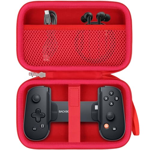 khanka Case for Backbone Pro/Backbone One iOS Mobile Gaming Controller,Carrying Case Compatible with Backbone Pro/Backbone One iOS Mobile Gaming Gamepad/Controller (Red) - color: Red