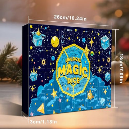 Mystery Dice Box - 24 Pcs Polyhedral Dice, Dice Advent Calendar | Random Styles Dice & Pins, Bulk DND Dice, Gifts for Dungeons and Dragons, MTG, Game Night, Dice Goblins, RPG Players & DMs - style: Mystery Dice Gift Box (24 Holes)