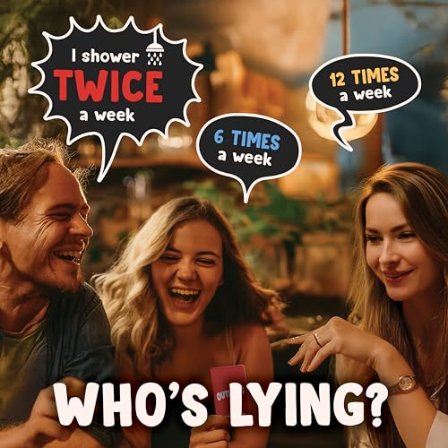 CONFIDENT? Outliars Party Game - Hilarious Game of Deception, Secrets & Lying, Family Fun Board Game for Teens & Adults, Ages 14+, 3-20 Players, 20 Minute Playtime | Hilarious Game of Deception, Secrets & Lying, Family Fun for Kids & Adults, Ages 14+, 3-2
