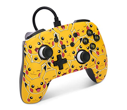 PowerA Enhanced Nintendo Switch and Switch 2 Wired Controller - Pikachu Moods, Gamepad, game controller, wired controller, officially licensed - color: Pikachu Moods