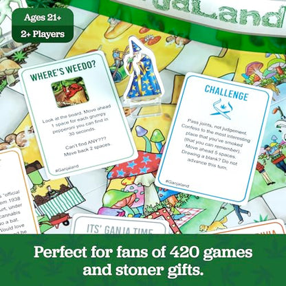 Ganjaland - The Novelty Board Game that Will Take You On an Epic Adventure - by What Do You Meme? - style: Core Game