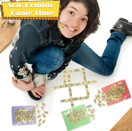 15 Pack Domino Game Set Double 6 Dominoes Classic Board Games Bulk for Adults Kids Educational Toys Chain Reaction Sets