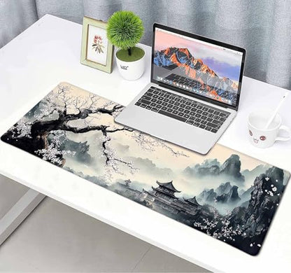 Large Mouse Pad, Desk Mat Computer Keyboard Pad Non-Slip Rubber Base Waterproof with Stitched Edges for Laptop Gaming, Office & Home 31.5 x 11.8 Inch (XL-02) - color: Xl-02
