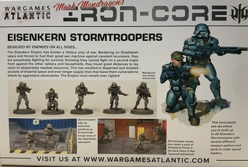 Wargames Atlantic Eisenkern Stormtroopers 20 Hard Plastic 28mm Figures MM001
