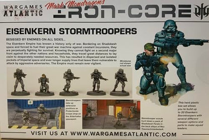 Wargames Atlantic Eisenkern Stormtroopers 20 Hard Plastic 28mm Figures MM001