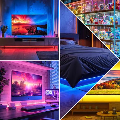 Led Lights for TV LED Backlight for 65-75in TV, 16.4FT RGB | Smart LED Strip Lights, APP & Remote Control Music Sync & Multi-Scene Modes-USB Powered LED Lights for Bedroom/Gaming/Party - size: 14.3 ft