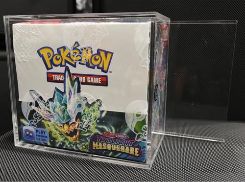EVORETRO Booster Box Acrylic Case Protector for Pokemon, Sliding Lid | 1 Pack | 4mm Thick | UV-Resistant & Acid-Free | Crystal-Clear Scratch-Resistant Display | Snug Fit for Sealed Booster Boxes - style: Booster Lid (1)