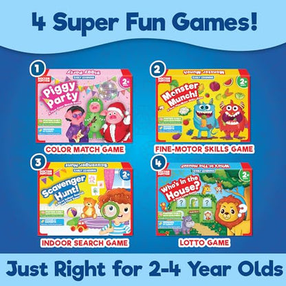 Doctor Jupiter My Big Box of Games for 2 to 4 | Toys for Ages 2-4 | Birthday Gift for 2 Year Old Boys and Girls | Toddler Toys for 2-3-4 Year Old | Learning & Education Toys - style: My Big Box of Games: 2+