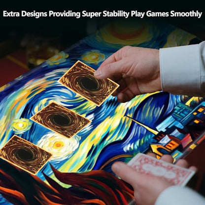 MTG Playmat,Game Play Mat for MTG TCG 24 x 14 inches Cards Game Playmats,Trading Card Game Stitched Play Mats Commander Deck Gaming Desk Mat Card Gameplay Mats,Art Moon - color: Art Moon, size: NO Zone