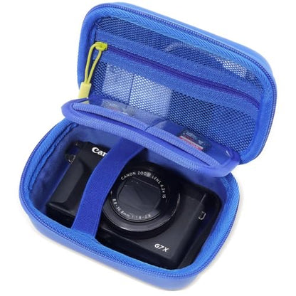 ProCase Hard Shell Digital Camera Case for Canon G7X Mark III Mark II, Sony Cybershot, PowerShot SX740, Ricoh GR III, Kodak Pixpro, Compact 4K Vlogging Small Cameras Travel Carrying Storage Bag -Blue - color: Blue