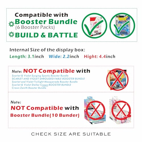 20 PCS Clear PET Plastic Protector Case for Booster Bundle / Build & Battle 0.45mm Thick Foldable Clear Display Box Plastic Display Case (20 PCS) - size: 20PCS