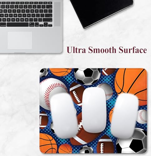 Rugby Office Mouse Pad with Natural Rubber Game Stitching Design Mouse Pad | High Density Smooth Surface, Anti Slip Rubber Bottom Stable And Not Displaced, Exquisite Lock Edge Wear-Resistant And Durable - color: Rugby