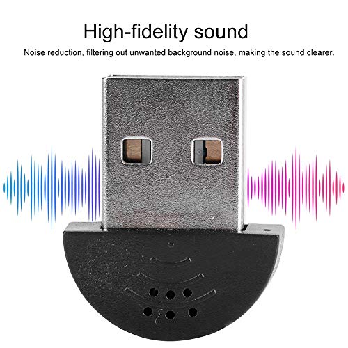 Mini Omnidirectional USB Computer Microphone,2 Meters Range,Plug and Play for Laptop PC, Podcasting, Gaming,Conference, Livestream, Desktop Mic(black)