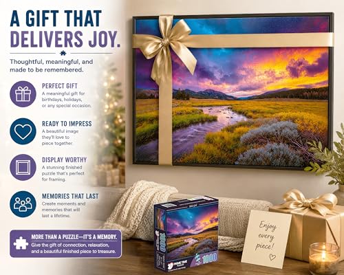 1000 Piece Jigsaw Puzzle for Adults - Nature Landscape - Idaho Gold - Challenging Puzzle Perfect for Game Nights - 1000 Piece for Adults. 20x27 inches - color: Idaho Gold